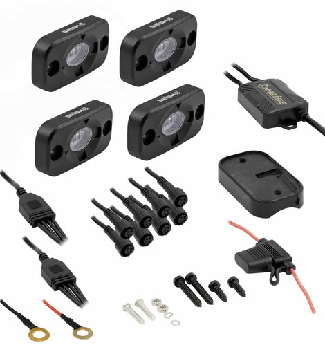 Heise HE-4TLRGBK RGB Accent Light Kit - 4 RGB Pods, 3 LED