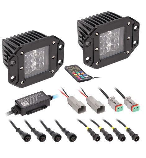 Heise HE-CHASE-FCLKT 3” Flush Mount Chasing Cube Light Set
