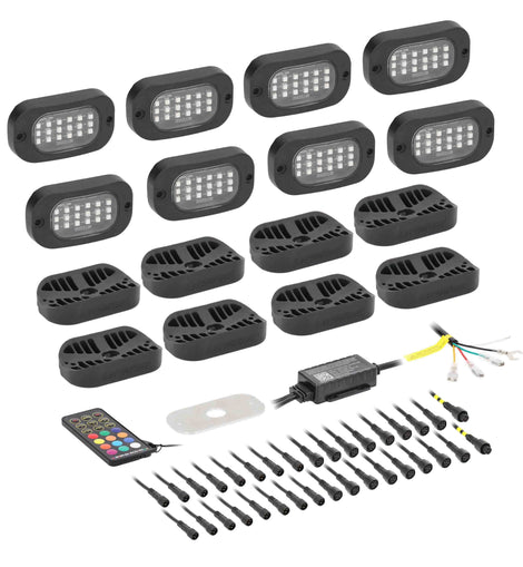 Heise HE-CHASE-K8 Chasing Wide Angle Rock Light Kit - 8 Pack