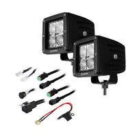 Heise HE-CL22PK Cube Flood Light - 3 Inch, 4 LED, 2-Pack