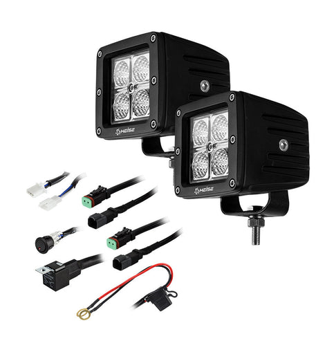 Heise HE-CL22PK Cube Flood Light - 3 Inch, 4 LED, 2-Pack