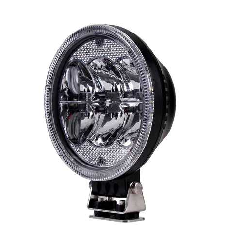 Heise HE-DL6 Round Driving Light - 7 Inch, 6 LED