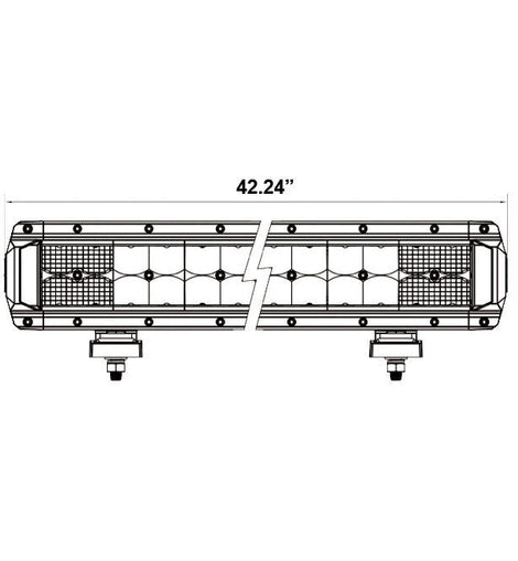 Heise HE-HDR42 Dual-Row High Output Lightbar - 42 Inch, 80 LED