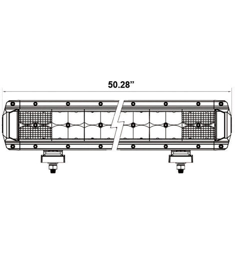 Heise HE-HDR50 Dual-Row High Output Lightbar - 50 Inch, 96 LED