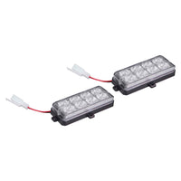 Heise Municipality HE-MUSTR-G2W White Grille Strobe Light Kit - 8 LED, 2-Pack