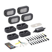 Heise HE-RGB-K4 RGB Wide Angle Rock Light Kit - 4 Pack