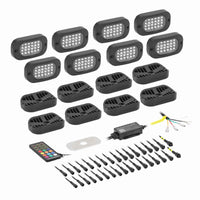 Heise HE-RGB-K8 RGB Wide Angle Rock Light Kit - 8 Pack