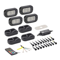 Heise HE-RGBW-K4 RGBW Wide Angle Rock Light Kit - 4 Pack