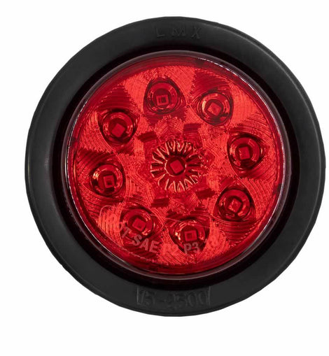 Heise Trailer HE-TR2501 Round Red Marker/Clearance Light with Grommet - 2.5 Inch, 9 LED