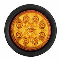 Heise Trailer HE-TR2502 Round Amber Marker/Clearance Light with Grommet - 2.5 Inch, 9 LED