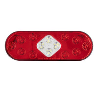 Heise Trailer HE-TR6004 Oval Red Light - 6 Inch, 10 LED