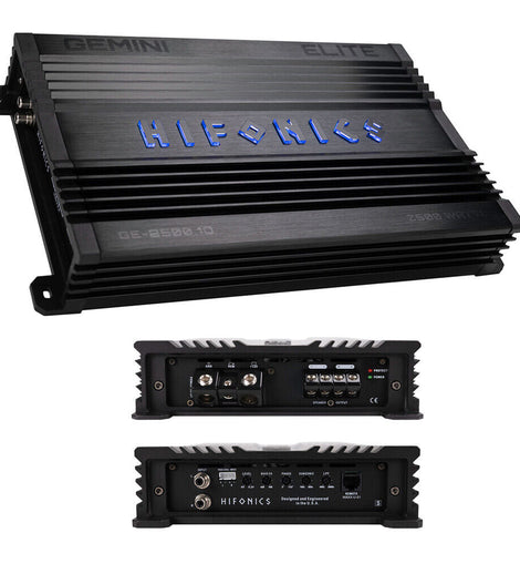 Hifonics GE2000.1D Hifonics 2000 Watts GEMINI Elite Mono Subwoofer Car Audio Amplifier
