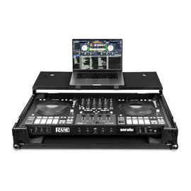 Headliner Pitch Black Flight Case For Rane Four With Laptop Platform And Wheels