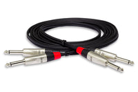 Hosa Pro HPP-015X2 Stereo Interconnect Cable Dual REAN 1/4" TS to Same 15 foot