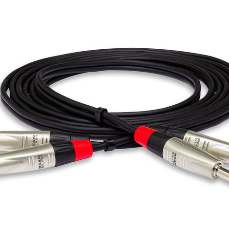 Hosa Pro HPP-005X2 Stereo Interconnect Cable Dual REAN 1/4