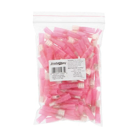Install Bay HSRFFI Heat Shrink Red Fem Insul Quick Disconnects 22-18 Ga .250