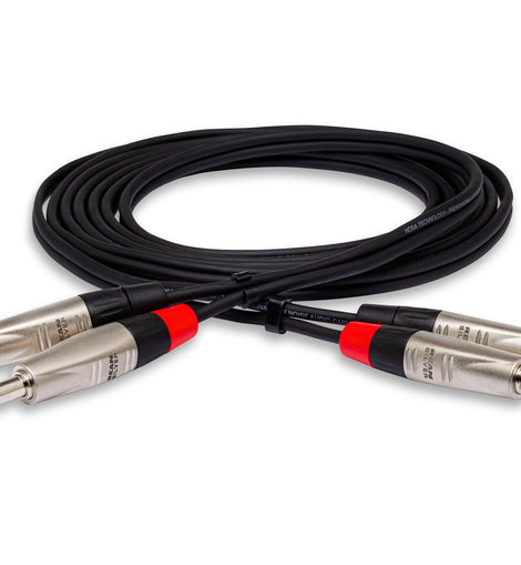 Hosa Pro HSS-005X2 Stereo Balanced Interconnect Cable - Dual 1/4-inch TRS Male to Same - 5 foot