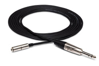 Hosa Pro HXMS-025 Headphone Adapter Cable REAN 3.5mm TRS Female to 1/4" TRS Male 25 foot