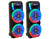 2 MR DJ HOLLYWOOD+ Dual 15" Rechargeable Portable Bluetooth Karaoke Speaker Party Flame Lights with 2 Wireless Microphone TWS USB FM Radio