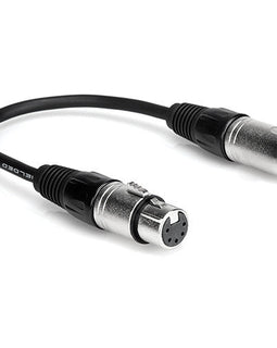 Hosa DMX-306 DMX512 Adaptor, XLR3M to XLR5F - 6 Inch