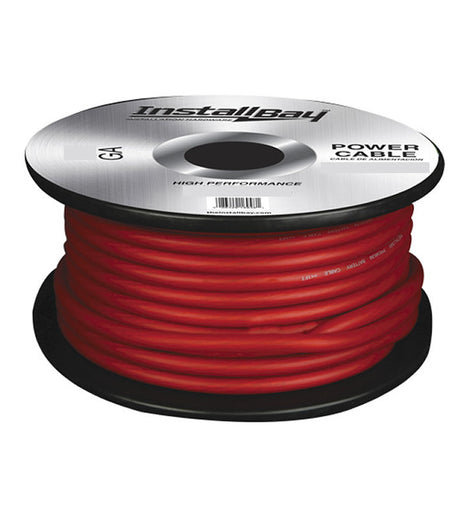 Install Bay IBPC04R-125 CCA Value Line 4 Gauge Power Cable Red - 125 Foot Coil