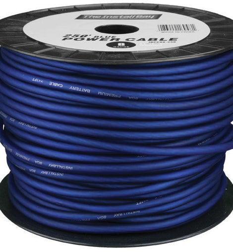 Install Bay IBPC08-250 CCA Value Line 8 Gauge Power Cable Blue - 250 Foot Coil