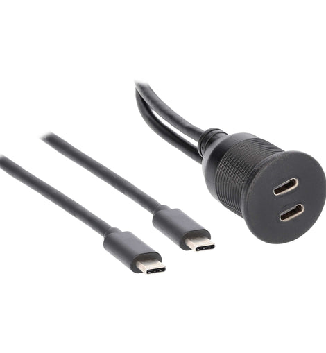 Install Bay IBR113 Dual USB-C Charge And Data Flush Mount - Retail Pack