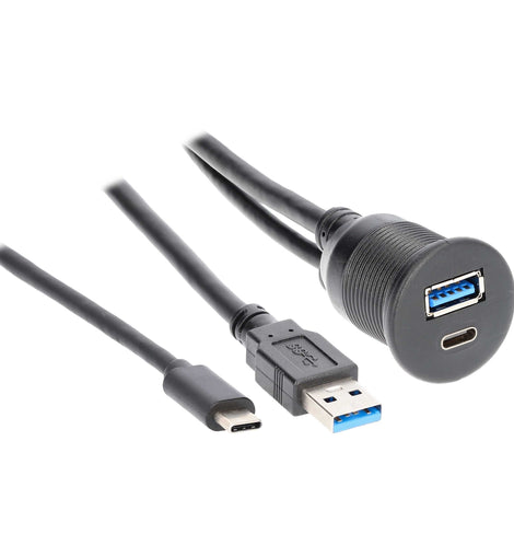 Install Bay IBR114 USB + USB-C Charge And Data Flush Mount - Retail Pack