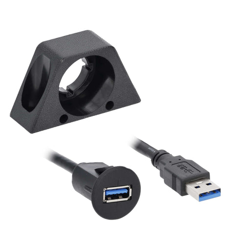 Install Bay IBR136 USB A 3.0 Female To USB A Male 3.0 1 Ft.