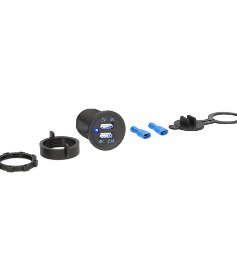 Install Bay IBR57 Dual USB Water Resistant with Cover - Retail Pack