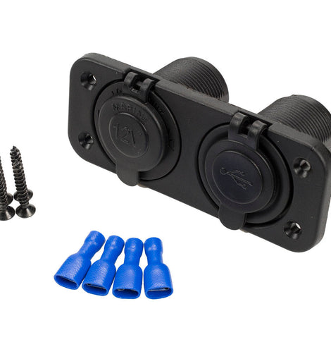 Install Bay IBR79 12V Marine and Dual USB Mount - Retail Pack