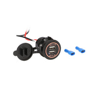 Install Bay IBR89 Dual USB Charger 4.2 Amp Flush Mount - Orange - Retail Pack