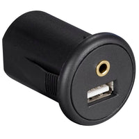 Install Bay IBR91 Snap-in Extension Cable-USB/3.5MM Ports Round - Retail Pack