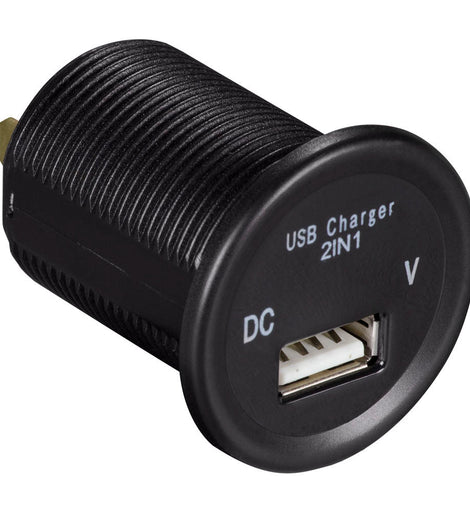 Install Bay IBR92 USB Voltage Monitor LED Round - Retail Pack