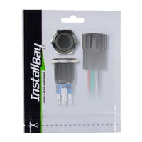 Install Bay IBRBSY16 Black Round Switch W/Latch & Harness - Yellow