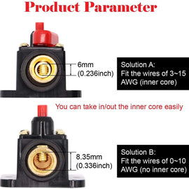 Absolute ICB200-02 200 Amp Circuit Breaker 0/4 AWG Inline Manual Reset Fuse Holder