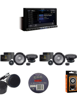 Alpine ILX-507+R2-S652 7-Inch Multimedia Receiver w/ (2) 6.5" Comp Bundle