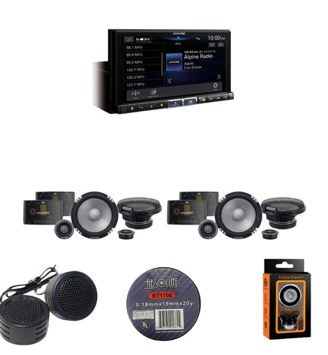 Alpine ILX-507+R2-S652 7-Inch Multimedia Receiver w/ (2) 6.5
