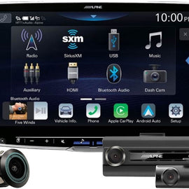 Alpine ILX-F511 Halo11 11" Multimedia Receiver +DVR-C310R Dash Camera +Bullet Camera