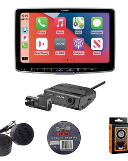 Alpine ILX-F511+DVR-C320R 11" Multimedia Receiver with Dash Camera Bundle