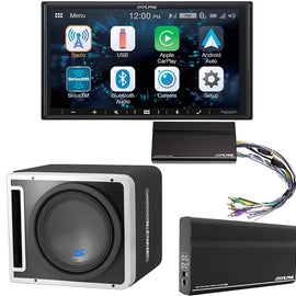 Alpine ILX-W670 with Alpine KTA-200M Mono and KTA-450 4-Channel Amps with S-SB12V 12" Loaded Enclosure