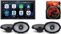 Alpine ILX-W670 Digital Receiver, 2 Pair Alpine R2-S69 6x9 Speaker, KIT0 AMP Kit