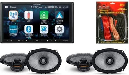 Alpine ILX-W670 Digital Indash Receiver, 2 Pairs R2-S69 Speaker & KIT10 AMP Kit