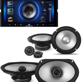 Alpine ILX-W670 Digital Indash Receiver, S-S65C Type S 6.5" Component & S2-S69 6x9" 2-Way Coaxial Speakers