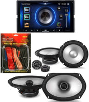 Alpine ILX-W670 S-S65C 6.5" Component & S2-S69 6x9" Coaxial Speakers & KIT10 AMP Kit