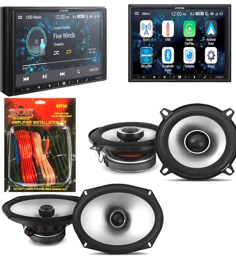 Alpine ILX-W670 Digital Receiver S2-S69 6x9 & S2-S50 5.25 Speakers KIT10 AMP Kit