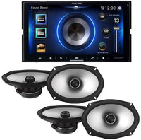 Alpine ILX-W670 Digital In-dash Receiver & 2 Alpine S2-S69 Type S 6x9 Coaxial Speaker