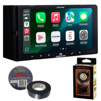 Alpine ILX-W770-M Digital Multimedia Wireless CarPlay Android Auto Compatibility Bundle