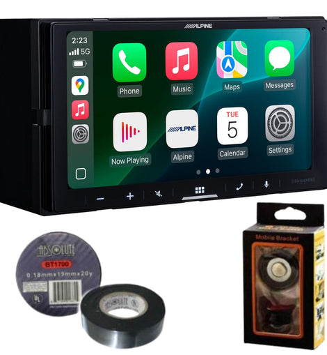 Alpine ILX-W770-M Digital Multimedia Wireless CarPlay Android Auto Compatibility Bundle