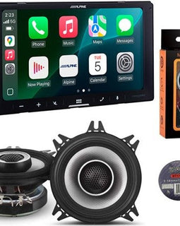 Alpine ILX-W770 7" Wireless Apple CarPlay Android Auto & S2-S40 4" Coaxl Speakers, Mobile Holder, Tape